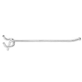 Pegboard Single Hook, Zinc-Plated, 1/4-In., 6-In.