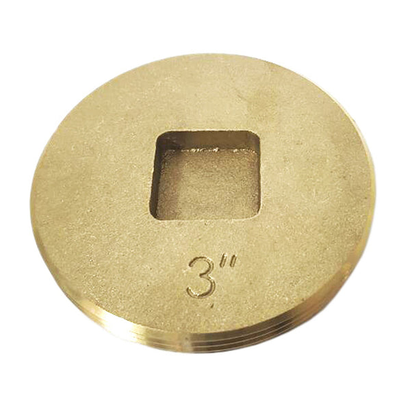 Braxton Harris Company 3″ IPS S.C. Countersunk Brass Cleanout Plug