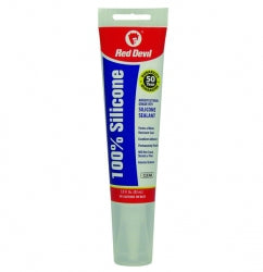 Red Devil 100% Silicone Sealant Squeeze Tube (Clear) 2.8 oz