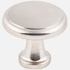 Kasaware 1-3/16 Diameter Flat Round Knob with Step, 10-pack Satin Nickel Finish (1-3/16, Satin Nickel Finish)