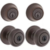 Kwikset Cove Project Pack Two Keyed Knobs and Two Keyed One Side Deadbolts - featuring SmartKey