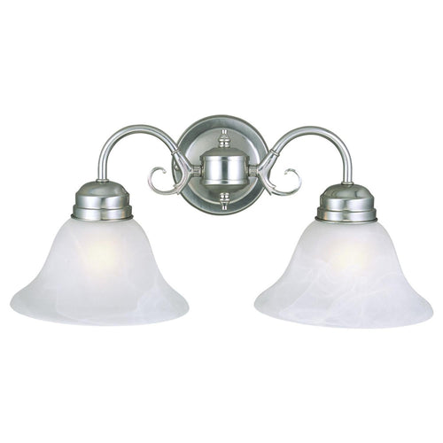 Design House Millbridge Wall Mount Sconce in Satin Nickel, 2-Light 9-Inch by 17.75-Inch