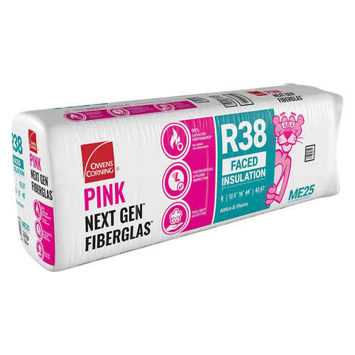 Owens Corning ME25 R-38 16 in. W x 48 L 38 Kraft Faced Insulation Batt 42.67 sq. ft. (42.67 sq. ft.)