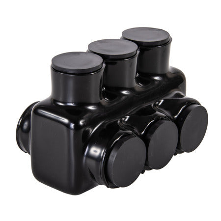 NSI 3-Port Black Multi-Tap Pre-Insulated Connector