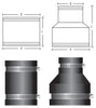 PipeConx PCX 02 Series Clay to Plastic or Cast Iron