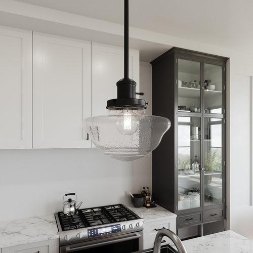 Design House Schoolhouse 1-Light Pendant, Matte Black