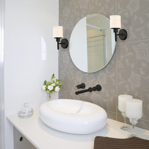 Design House Aubrey Indoor 1-Light Wall Sconce Matte Black
