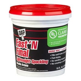 Fast ' N Final Spackling, Lightweight Formula, 1-Pt.