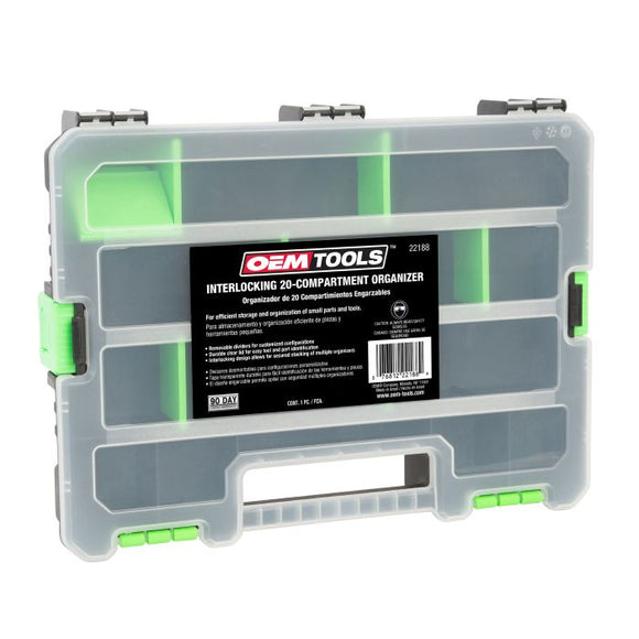 Oemtools 22188 Interlocking 20 Compartment Organizer