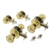 Ultra Hardware Tulip Knob Double Combo - Entry & Single Cylinder Deadbolt K2, Polished Brass Finish