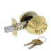 Ultra Hardware Deadbolt 2-Cylinder, Polished Brass Finish