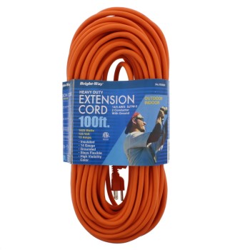 World & Main/Cranbury 150110 Heavy Duty Indoor/Outdoor Cord ~ 100 ft.