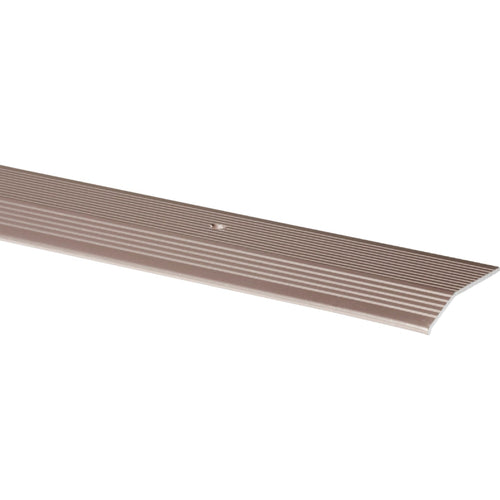 M-D Pewter Fluted 1-3/8 In. x 3 Ft. Aluminum Carpet Trim Bar, Wide