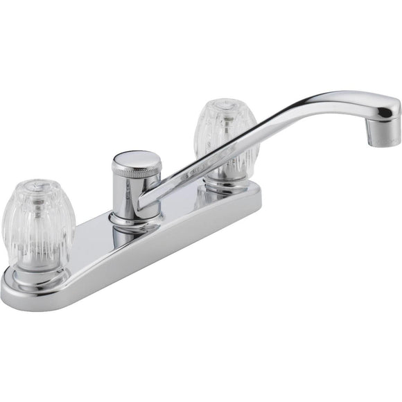 Peerless Dual Handle Knob Kitchen Faucet, Chrome