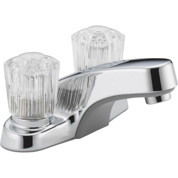 Peerless Core Chrome 2-Handle Knob 4 In. Centerset Bathroom Faucet