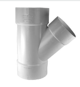 Charlotte Pipe 6 in. x 6 in. x 4 in. PVC DWV Wye Reducing, White PVC 00601 2400HA